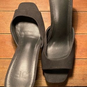 Black JF mules (Azalea).  Size 9.5.  Never been worn outside